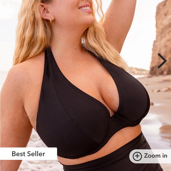 Shapermint essentials Full Coverage Halter Bikini Top Medium - Picture 4 of 4